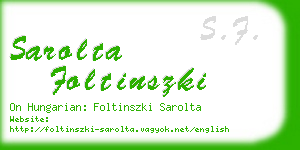 sarolta foltinszki business card